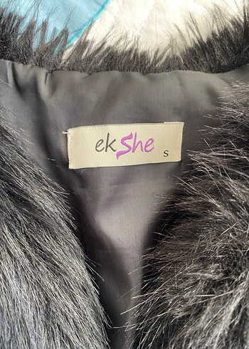 Siyah Gri Kürklü Kadın Yelek - Görsel 2