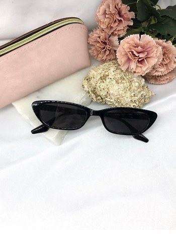 Cat Eye Vintage Retro Kemik Siyah Kadın Güneş Gözlüğü - Görsel 2