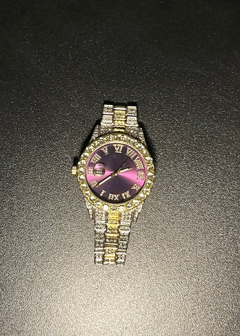 Mor Parlak Payetli erkek Saati - Görsel 2