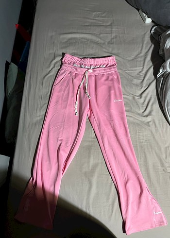Pembe Rahat Kesim unisex Eşofman Altı - Görsel 2