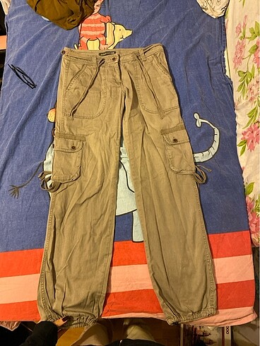 vintage dusuk bel kargo pantolon