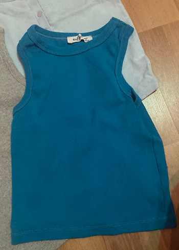 Gri Baskılı Pamuklu Kadın Atlet - Görsel 3