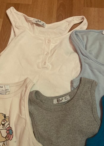 Gri Baskılı Pamuklu Kadın Atlet - Görsel 5