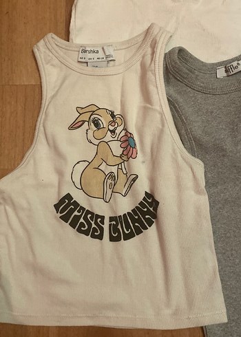 Gri Baskılı Pamuklu Kadın Atlet - Görsel 2