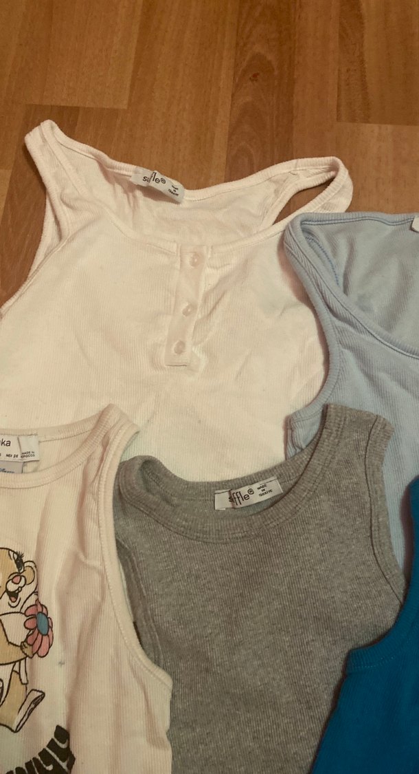 Gri Baskılı Pamuklu Kadın Atlet - Görsel 5