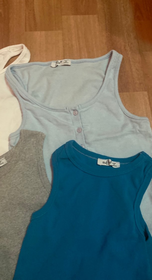 Gri Baskılı Pamuklu Kadın Atlet - Görsel 4