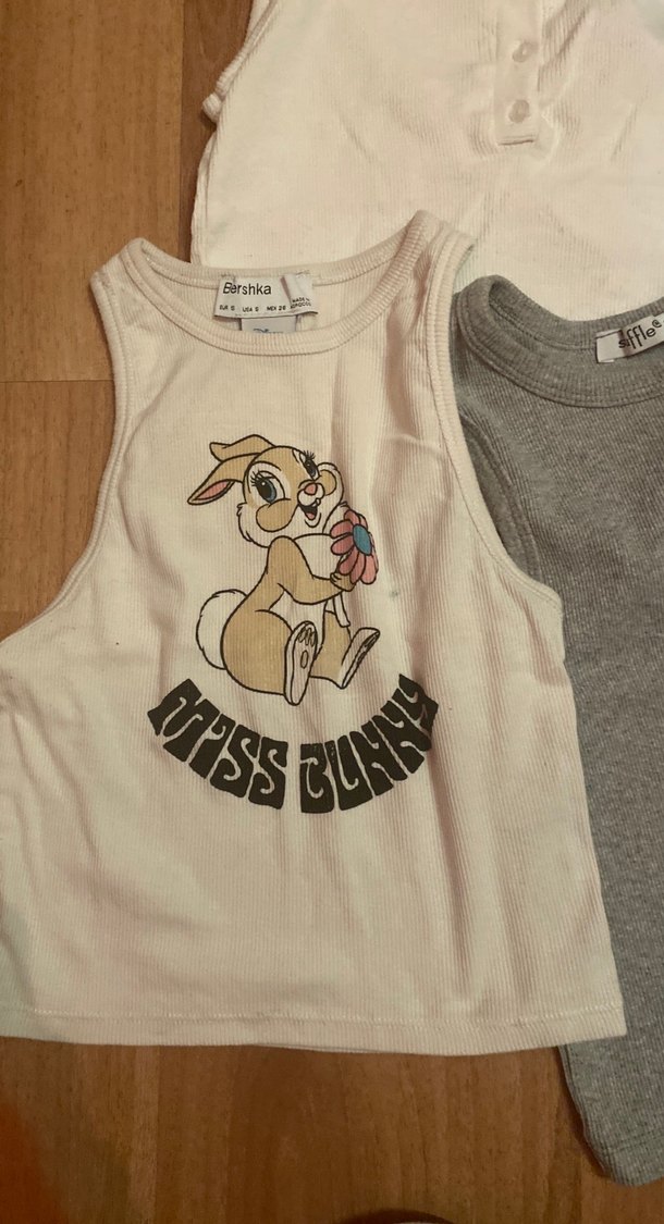 Gri Baskılı Pamuklu Kadın Atlet - Görsel 2