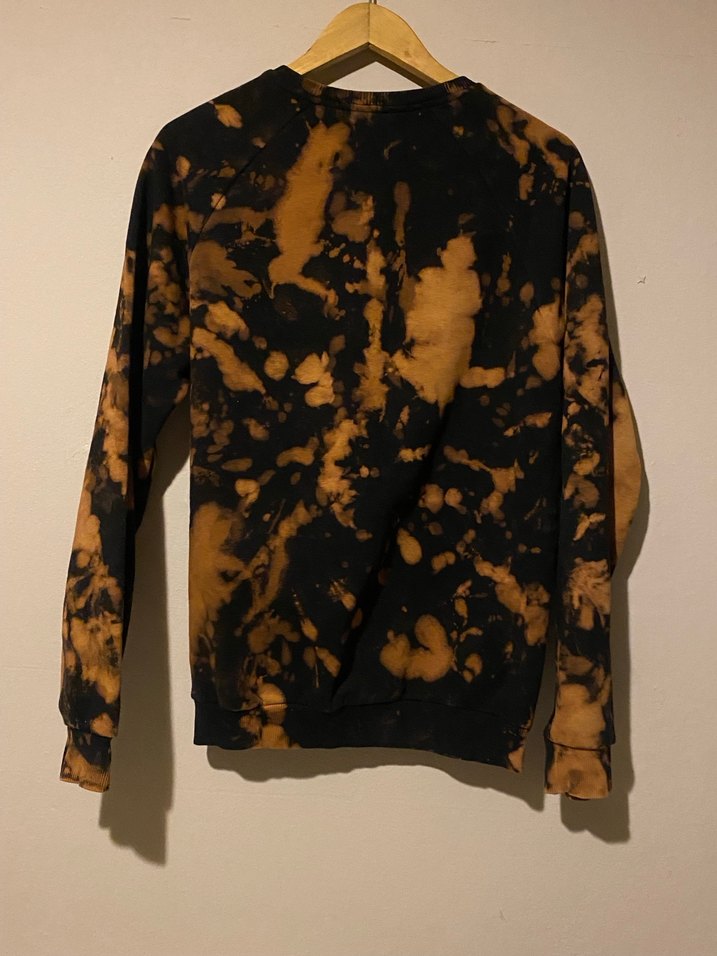 Kamuflaj Siyah - kahverengi Batik Desenli erkek Sweatshirt - Görsel 2
