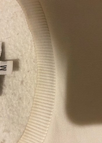 Erkek Beyaz Baskılı Oversize Sweatshirt - Görsel 3