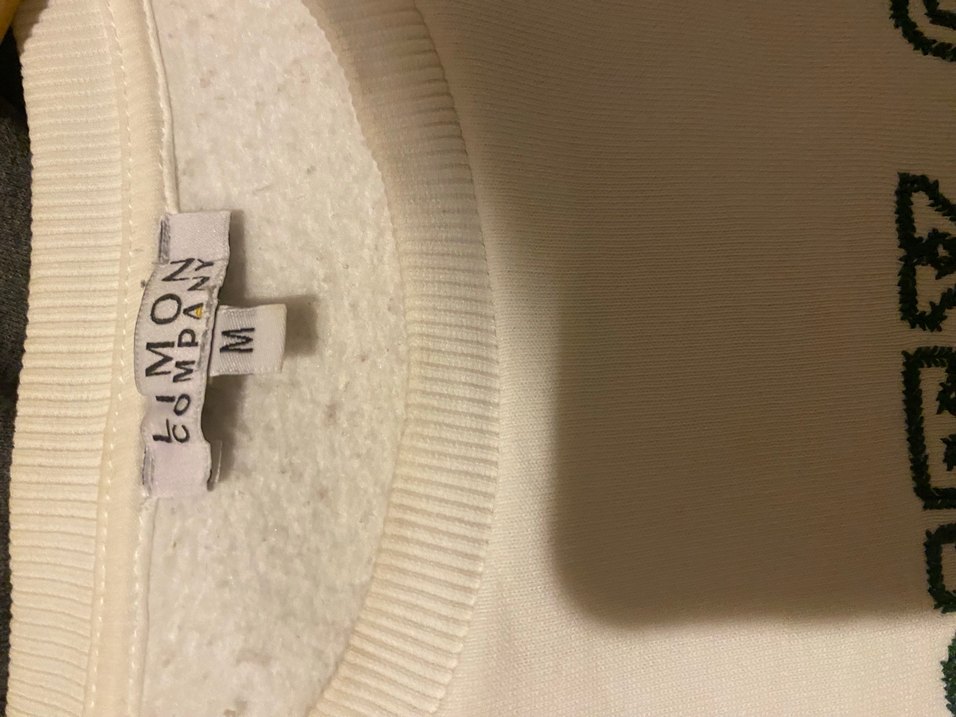 Erkek Beyaz Baskılı Oversize Sweatshirt - Görsel 3