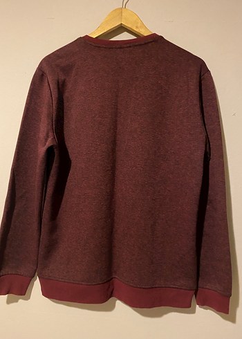 USPA Bordo Erkek Sweatshirt Uzun Kollu Rahat Kesim Orjinal - Görsel 2