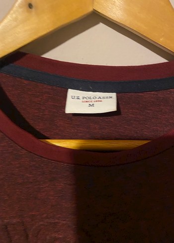 USPA Bordo Erkek Sweatshirt Uzun Kollu Rahat Kesim Orjinal - Görsel 3