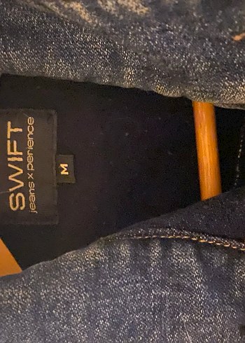 Swift marka Vintage Erkek Lacivert Düğmeli Denim Ceket - Görsel 3