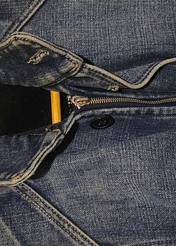 Swift marka Vintage Erkek Lacivert Düğmeli Denim Ceket - Görsel 4