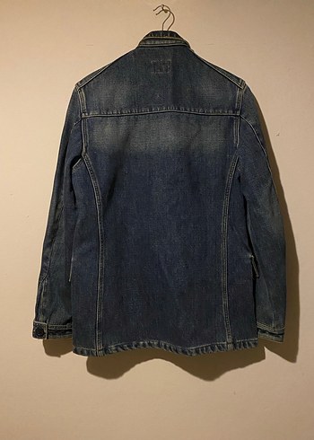 Swift marka Vintage Erkek Lacivert Düğmeli Denim Ceket - Görsel 2