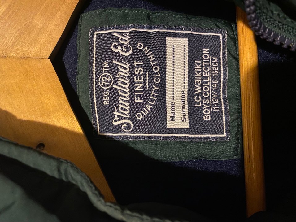 Kemerli Midi Yeşil çocuk  Mont 11-12 yaş için uygundur - Görsel 3