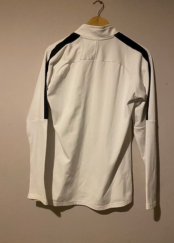 Nike Beyaz Yarım Fermuarlı erkek Sweatshirt Orjinal - Görsel 2