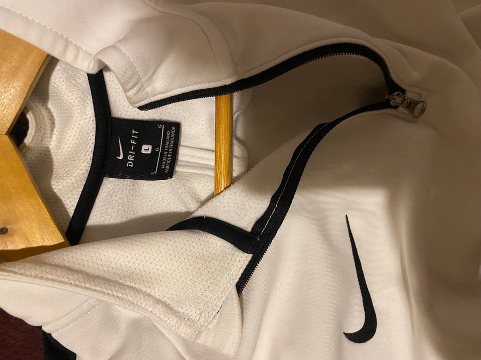 Nike Beyaz Yarım Fermuarlı erkek Sweatshirt Orjinal - Görsel 3