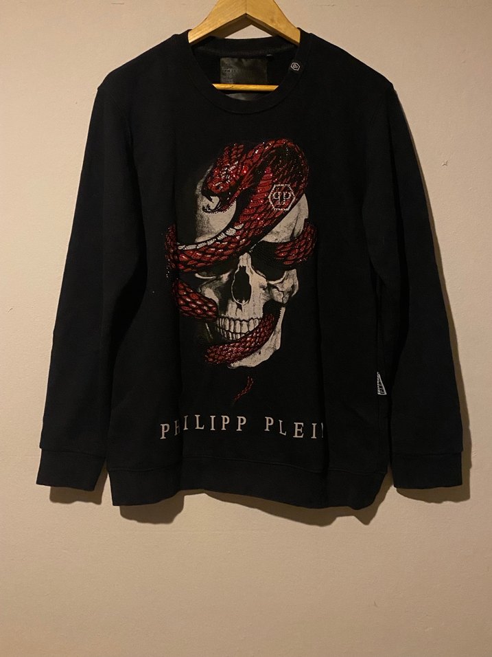 PHILIPP PLEIN Siyah Erkek Sweatshirt 3D baskılı Orjinal - Görsel 3