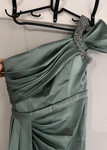 Tek Omuzlu Uzun Abiye - Görsel 2