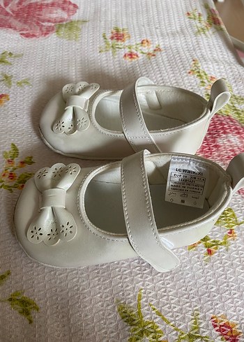 Kız Çocuk Beyaz Fiyonk Detaylı Babet - Görsel 2