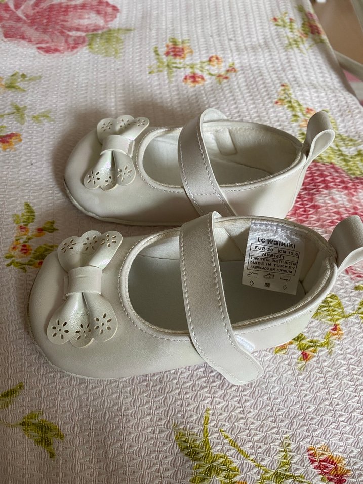 Kız Çocuk Beyaz Fiyonk Detaylı Babet - Görsel 2