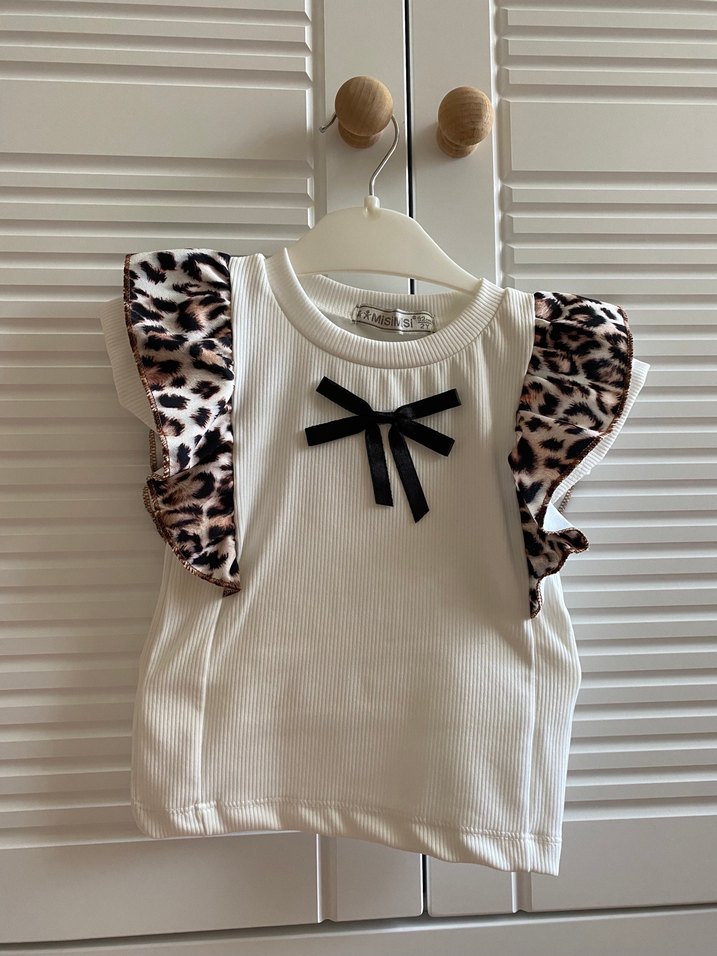 Leopar desenli tişört etek - Görsel 2