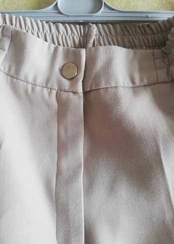 Bej Kumaş Kadın Pantolon - Görsel 3