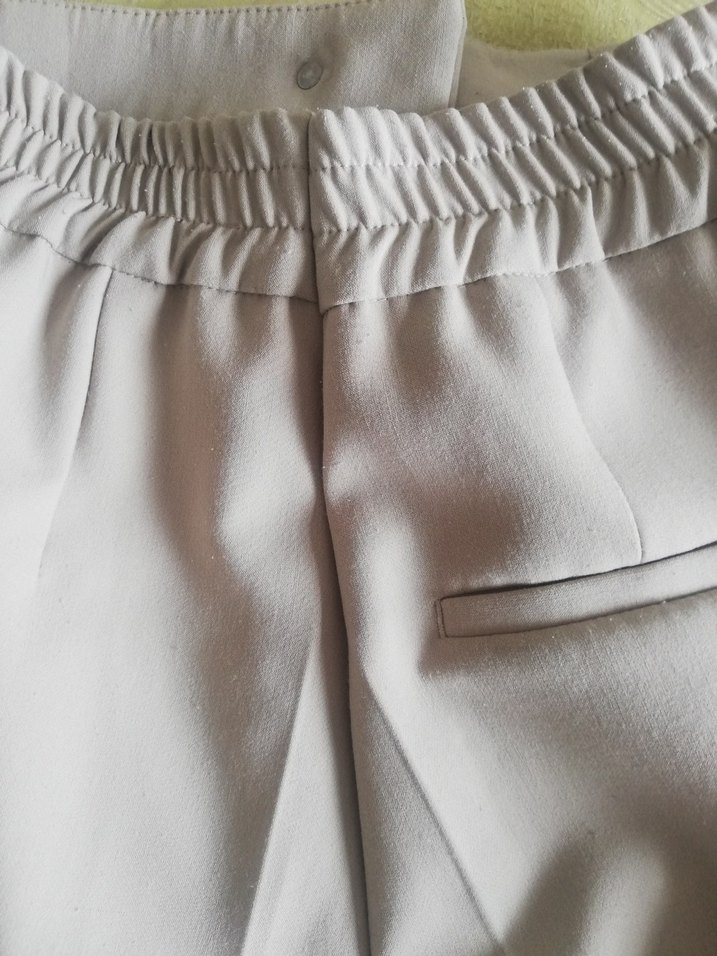 Bej Kumaş Kadın Pantolon - Görsel 4