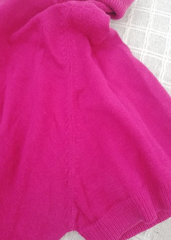 Kadın Kısa Kollu Yüksek Yakalı Pembe Kazak - Görsel 4