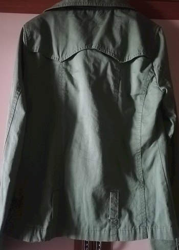 Düğmeli Yeşil kanvas Kadın Ceket - Görsel 2