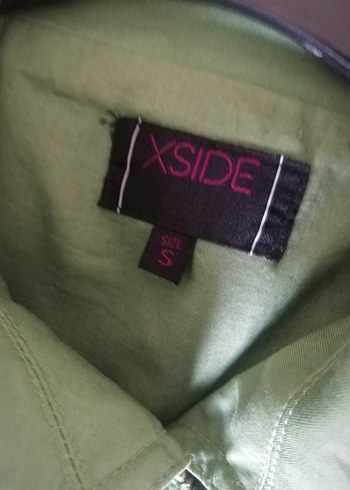 Düğmeli Yeşil kanvas Kadın Ceket - Görsel 3