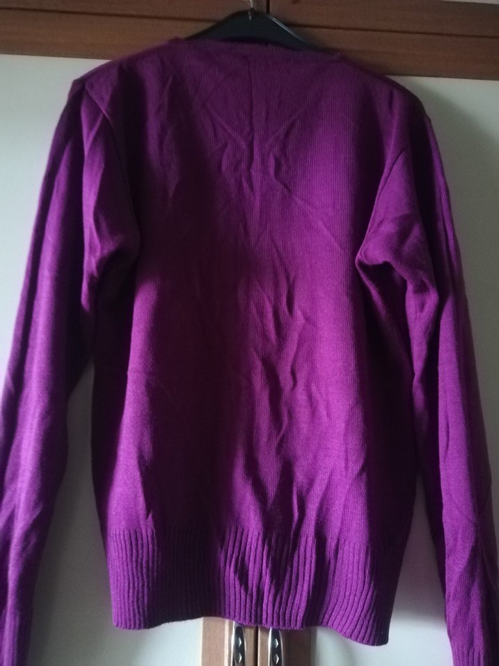 Zara mor V Yaka Kadın Kazak - Görsel 2