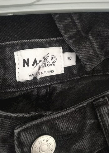 Zara kadın Siyah Bol Kesim uzun Kot Pantolon - Görsel 3