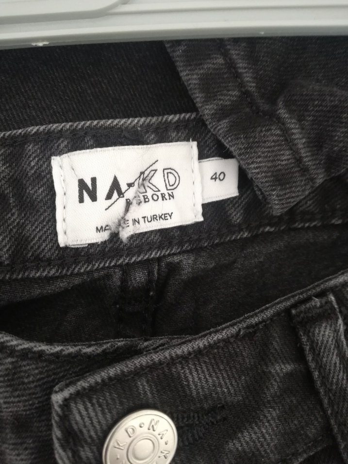 Zara kadın Siyah Bol Kesim uzun Kot Pantolon - Görsel 3