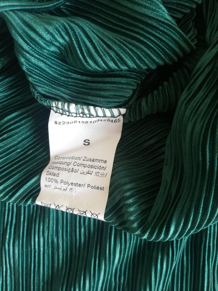 Turkuaz yeşil Pilili Bohem Kadın Pantolon - Görsel 4