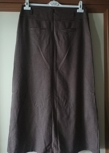 Zara kadın Kahverengi kışlık uzun etek - Görsel 3