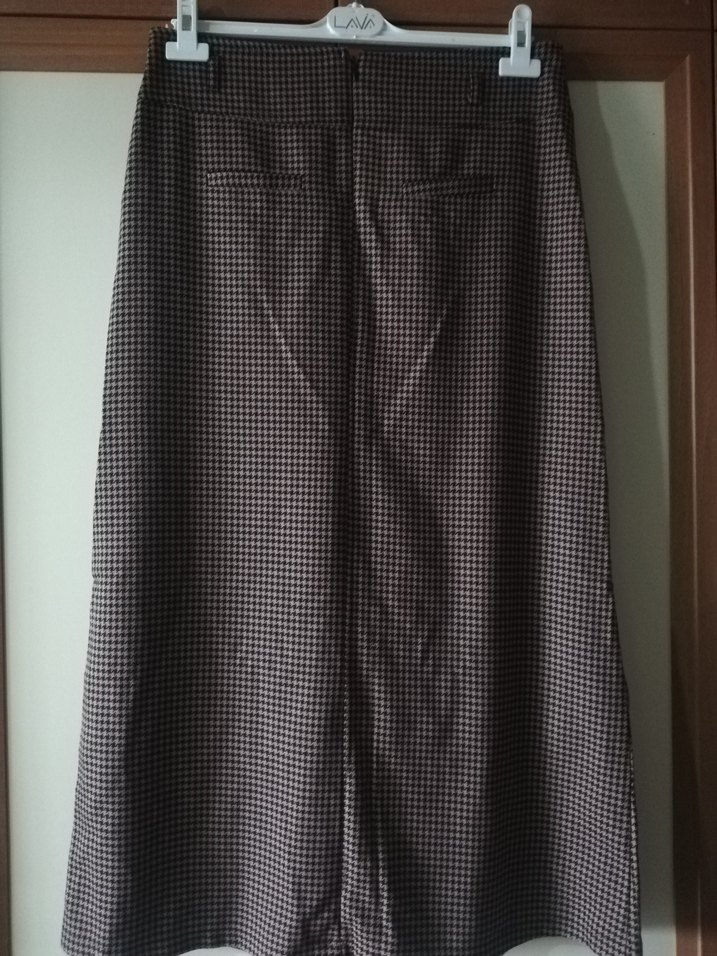 Zara kadın Kahverengi kışlık uzun etek - Görsel 3