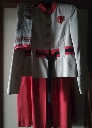 Tekbir Bej renk ceket etek kadın Takım Elbise - Görsel 2