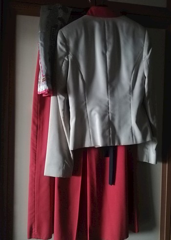 Tekbir Bej renk ceket etek kadın Takım Elbise - Görsel 3