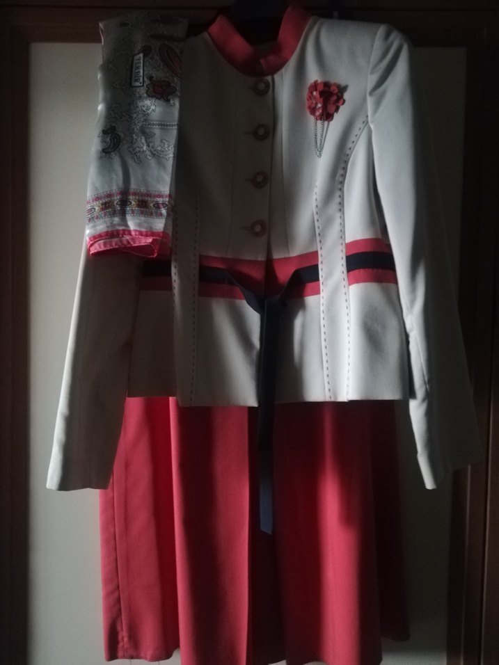 Tekbir Bej renk ceket etek kadın Takım Elbise - Görsel 2