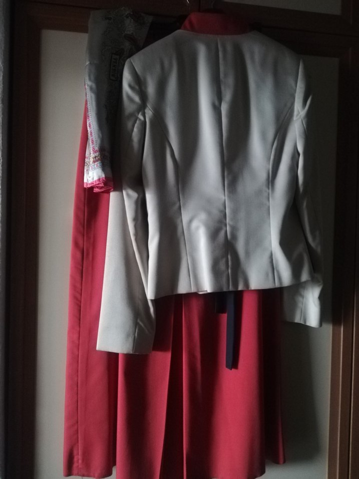 Tekbir Bej renk ceket etek kadın Takım Elbise - Görsel 3