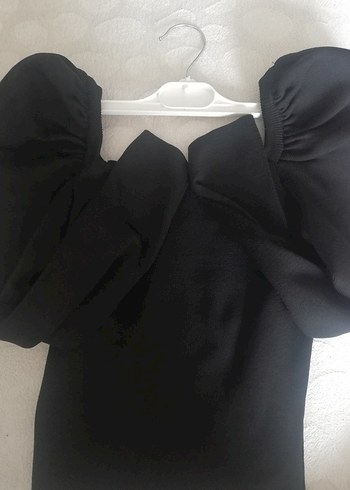 Drapeli Siyah triko Uzun Kollu Kadın Bluz - Görsel 4