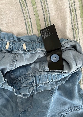 36 Beden H&M Düğmeli Mavi Kadın Denim Şort