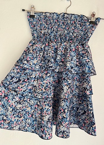 Mavi Desenli Kat Kat Mini Etek - Görsel 3