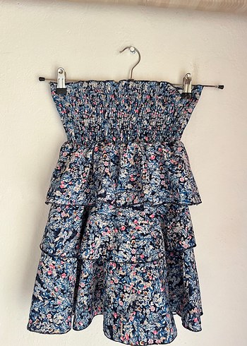 Mavi Desenli Kat Kat Mini Etek - Görsel 2