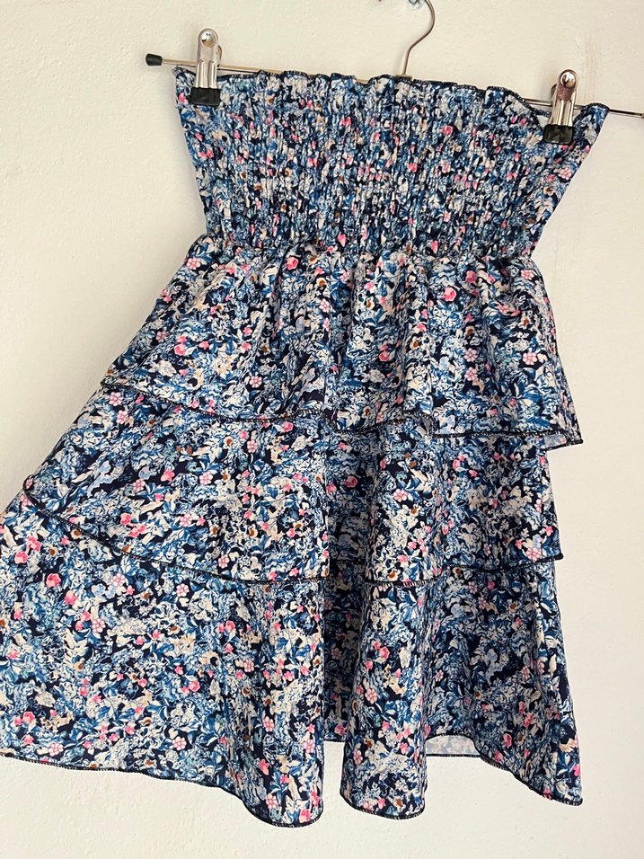 Mavi Desenli Kat Kat Mini Etek - Görsel 3