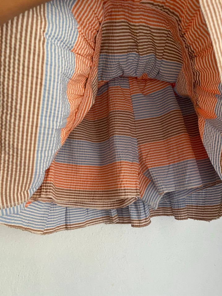 Çizgili Mini Hamile Etek - Görsel 5