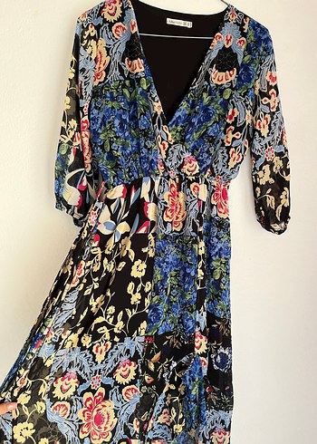 Desenli Bohem Uzun Elbise - Görsel 2