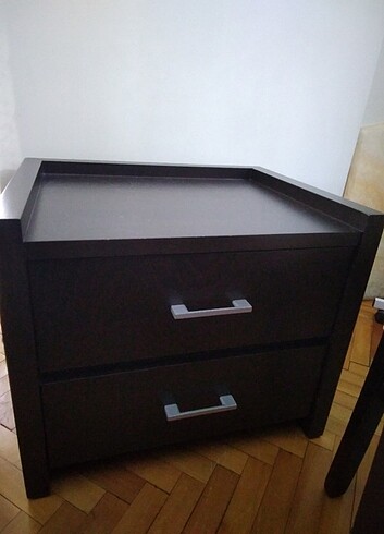Komodin 2 çekmeceli, ebatlar 60×50,7×48 G×Y×D